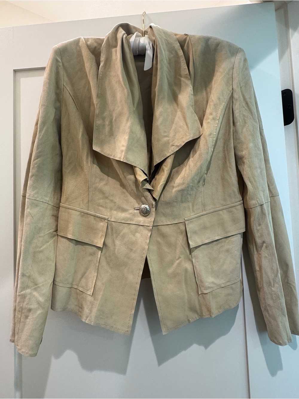 St John lightweight suede jacket 8